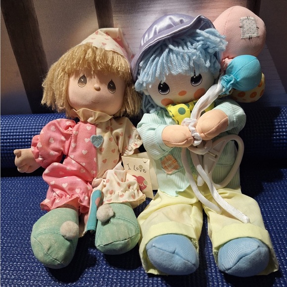 Adorable Plush Doll Set - Pink and Blue precious moment - Picture 1 of 5
